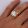 GIA Certified 2 Carat Diamond in 14K Gold Solitaire Men's Ring