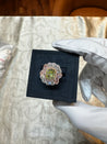 GIA Certified 2.02 Carat Cushion Cut Fancy Greenish Yellow Diamond Ring
