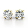 GIA Certified 2.68 Carat Old Euro Cut Diamond Stud Earrings