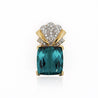 GIA Certified 35 Carat Indicolite Tourmaline & Diamond 18K Gold Pendant