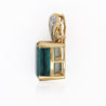 GIA Certified 35 Carat Indicolite Tourmaline & Diamond 18K Gold Pendant