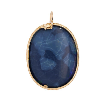 GIA Certified 35 Carat Marcus & Co Australian Black Opal in 18K Gold Pendant – Assay Jewelers
