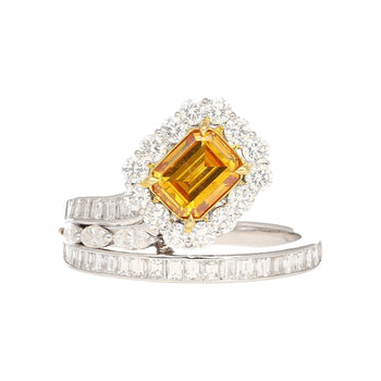 GIA Certified 3.81 Carat Detachable Two-Piece Toi Et Moi Ring in 18K White Gold – Assay Jewelers