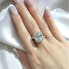 GIA Certified 4.10 Carat Cushion H/VS1 Diamond Swirl Engagement Ring