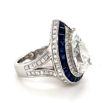 Bague diamant certifiée GIA de 4,48 carats, taille poire, H/SI2 – Assay Jewelers