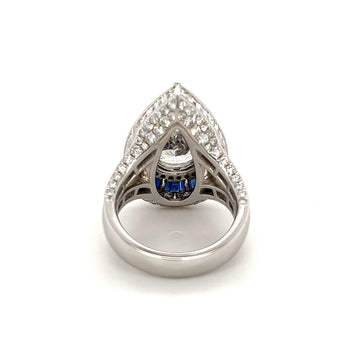 Bague diamant certifiée GIA, taille poire 4,48 Carat, H/SI2 – Assay Jewelers