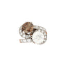 GIA Certified 4.75 Carat TW Fancy Brown and White Diamond Toi Et Moi Bypass Ring in Platinum