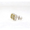 GIA Certified 5.12 Carat Fancy Brownish Greenish Yellow Diamond Stud Earrings