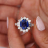 GIA Certified 5.35 Carat Cushion Cut Burma Sapphire Vintage Ring