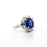 GIA Certified 5.35 Carat Cushion Cut Burma Sapphire Vintage Ring
