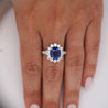GIA Certified 5.35 Carat Cushion Cut Burma Sapphire Vintage Ring