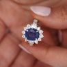 GIA Certified 5.35 Carat Cushion Cut Burma Sapphire Vintage Ring