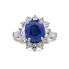 GIA Certified 5.35 Carat Cushion Cut Burma Sapphire Vintage Ring
