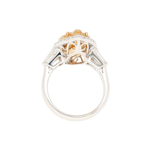 GIA Certified 5.69 Carat Fancy Light Brown-Yellow Marquise Diamond Ring