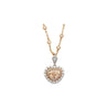 GIA Certify 5.78ct Color Shield Cut Diamond Pendant Necklace