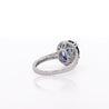 GIA Certified 6.01 Carat Sapphire & Diamond in Halo Engagement Ring