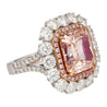 GIA Certified 6.53 Carat Fancy Pink & White Diamond Ring in 18K Rose Gold