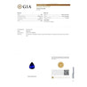 GIA Certified 6.82 Carat Pear Cut No Heat Blue Sapphire Drop Pendant Necklace