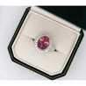 GIA Certified 7.60 Carat No Heat Pink Spinel and Diamond Ring in Platinum