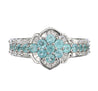 GIA Certified Brazilian Paraiba Tourmaline Cluster Ring