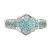 GIA Certified Brazilian Paraiba Tourmaline Cluster Ring