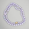 GIA Certified Gumps San Francisco Type A Lavender Jadeite Bead Necklace