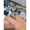 GIA Certified No Heat 3.50 Carat Pink/Purple Star Sapphire and Diamond Dome Ring