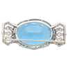 GIA Certified Vintage 62 Carat Aquamarine with Diamond Platinum Brooch/Pin