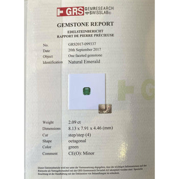 GRS Certified 2.09 Carat Natural Emerald Set in 18k Solid Gold Ring – Assay Jewelers
