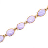 Gump's San Francisco Lavender Jade Link Bracelet and Earring Set