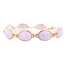 Gump's San Francisco Lavender Jade Link Bracelet and Earring Set