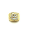 Henry Dunay Diamant-Cluster-Ring in 18K geripptem, strukturiertem Gelbgold