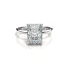 IGI Cert 4.58 Carat Elongated Radiant Cut Lab Diamond 14KW Gold Engagement Ring