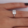 IGI Cert. 2.54 Carat Lab Grown Radiant Cut Diamond East West Half Bezel Ring