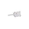 IGI Cert. 4.25 Carat Radiant Cut Lab Grown Diamond East West Engagement Ring