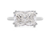 IGI Cert. 4.25 Carat Radiant Cut Lab Grown Diamond East West Engagement Ring