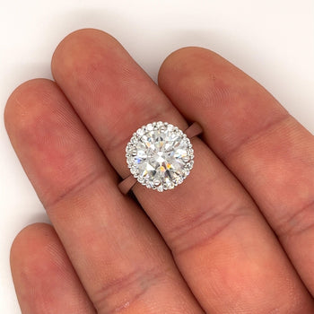 IGI Certified 3.45 Carat Round Cut Diamond in Platinum Setting – Assay Jewelers