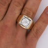 IGI Certified 3.83 Carat G/VS1 Lab Grown Diamond 18K Gold Matte Mens Ring