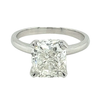 Bague Solitaire en diamant CVD de laboratoire 4,01 carats Coussin taille G/VVS2 certifié IGI