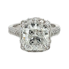 IGI Certified 5 Carat F/VS1 Radiant Cut Lab Grown Semi-Pave Halo Diamond Ring
