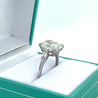 IGI Certified 5 Carat Lab Grown CVD Diamond Art Deco Engagement Ring in Platinum with 2 Bullet Cut Side Stones