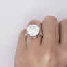 IGI Certified 9.54 Carat G/VS1 Lab Grown Diamond Vintage Platinum Ring