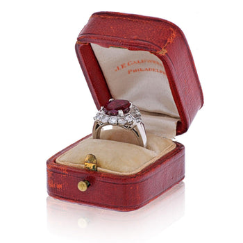 J.E. Caldwell & Co. 2.52 Carat No Heat Thai Ruby & Diamond Platinum Ring – Assay Jewelers