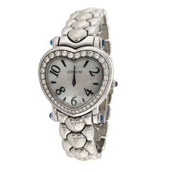 Ladies Corum Watch Mother of Pearl and Heart Shape Diamond Case – Assay Jewelers