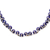 Lapis Lazuli Ball and Diamond 18K White Gold Choker Necklace Signed BIBIGI