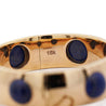 Lapis Lazuli Flush Set 18K Gold Bangle Bracelet