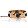 Lapis Lazuli Flush Set 18K Gold Bangle Bracelet