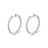 Natural 1.2 Carat Diamond Inside-Out Hoop Earrings 14K Gold