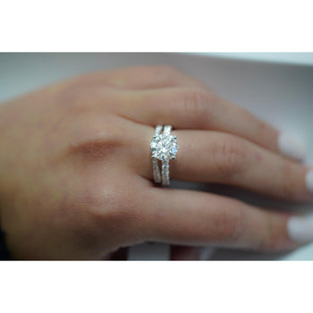 Natural Diamond Contoured Wedding Band Stacking Ring in 14K White Gold – Assay Jewelers
