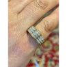 Natural Princess Cut Diamond Star Cluster Ring in 18k gold